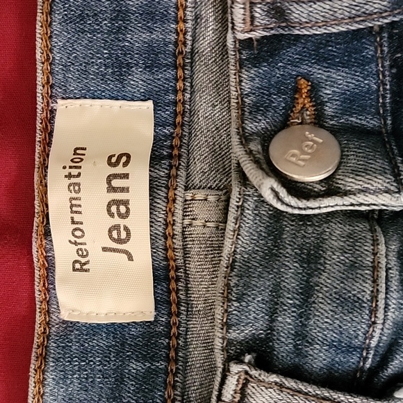 Reformation High and Skinny Jeans in wash destin size 25 - Picture 6 of 15